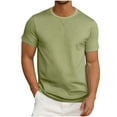 thumbnail image 3 of BiZtdJrK Mens Big and Tall T Shirts Short Sleeve Slim Fit Casual Tees Lightweight Comfy Summer Basic T Shirt on sale Green XXXL, 3 of 7