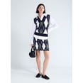 thumbnail image 3 of Free Assembly Women's and Women's Plus Argyle V-Neck Sweater Vest, Sizes XS-4X, 3 of 6