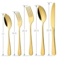 thumbnail image 3 of ENLOY 20 Piece Silverware Set Stainless Steel Flatware Cutlery Set Knife Fork Spoon Service for 4 Gold, 3 of 7