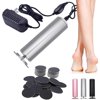 Avalaine Electric Foot Callus Remover, Dermavr Electric Foot Callus Remover for Women, Foot Scrubber File Smooth Wand with 60 Sanding Pads, Pedicure Tools for Feet for Heel Cracked Heels-Sliver