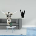 thumbnail image 2 of Escultura de pared de resina con cabeza de , decoración de pared, estatua con gesto de roca, figuritas de adorno, adecuada para regalar, decoració, 2 of 8
