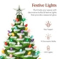 thumbnail image 4 of Best Choice Products 24in X-Large Pre-Lit Ceramic Christmas Tree Decor w/ 74 Multicolor Bulbs, LED Light - Flocked/Green, 4 of 8