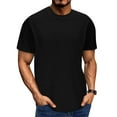 thumbnail image 2 of BXINGOHAI Men's T Shirts Summer Crewneck Tee Shirts Casual Workout Short Sleeve Pullover Tshirts Black,XL, 2 of 7