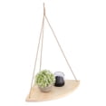 thumbnail image 1 of Estante de pared, estante de almacenamiento de pared de madera para colgar en la pared con forma de abanico, decoración de pared, artesanía superior, 1 of 12
