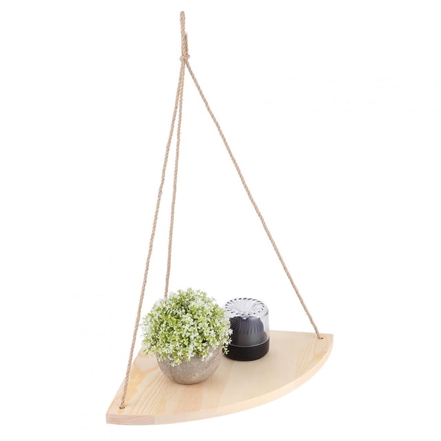 Estante de pared, estante de almacenamiento de pared de madera para colgar en la pared con forma de abanico, decoración de pared, artesanía superior