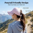 thumbnail image 5 of Women's Wide Brim Sun Hat with Adjustable Visor and Ponytail Hole, UV Protection Running Hat for Outdoor Activities, Summer Hiking, and Camping-Sky Blue, 5 of 9