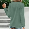 thumbnail image 4 of Long Sleeve Shirts for Women Women's Solid Color V-neck Long Sleeved T-shirt, 4 of 7