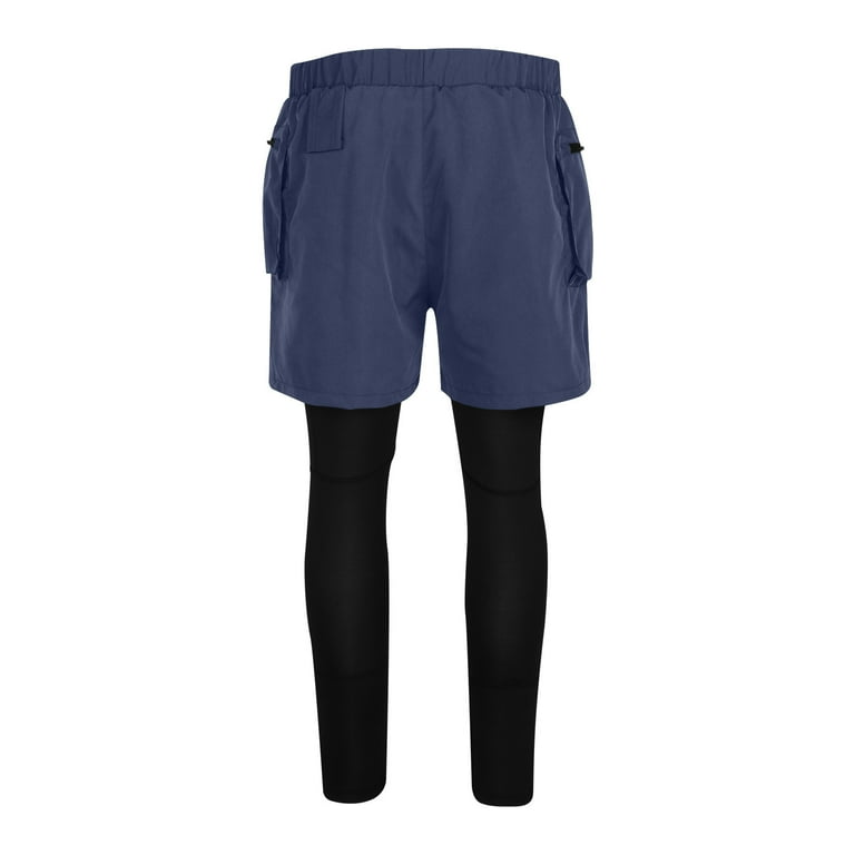 APEXFWDT Mens 2 in 1 Athletic Running Pants Gym Workout