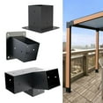 thumbnail image 4 of Slanted Roof Pergola Brackets Wall Mount With Hardware For 4x4 Inch Porch Gazebo Garden Supplies, 4 of 7