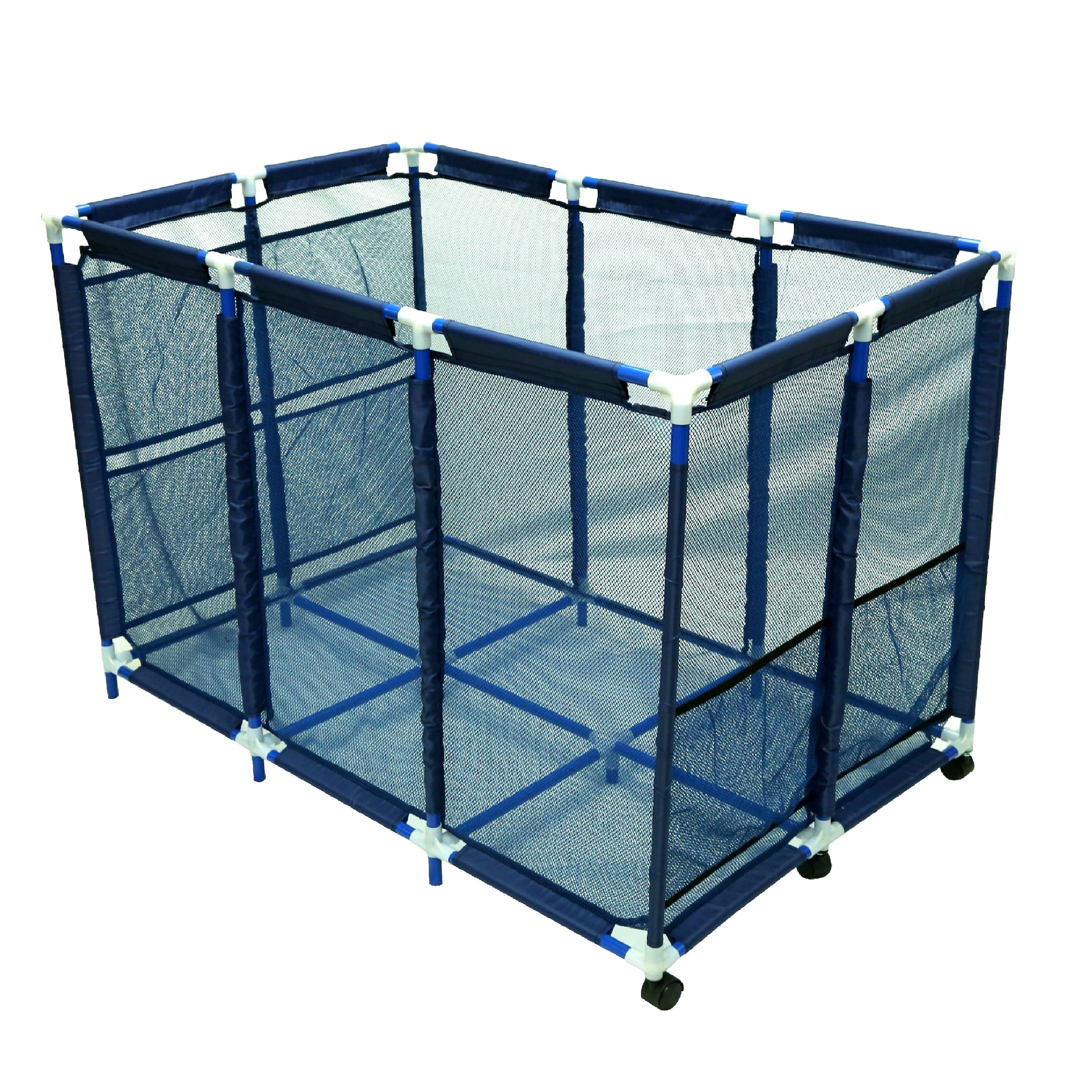 47 in x 30 in Mesh Pool Bin Storage Organizer Cart for Toys and Accessories