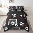 thumbnail image 2 of Castle Fairy Soccer Twin Bedding Sets for Kids Teens,Ball Gamer Bedding Comforter Set, 2 of 8