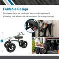 thumbnail image 2 of BodyMed Folding All-Terrain Knee Walker for Ankle & Foot Injuries, Black – Steerable, Portable, Medical Scooter for Adults – Wheeled Mobility Roller for Orthopedic Injuries, 2 of 9