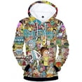 thumbnail image 1 of Sudaderas con capucha de Rick y Morty para hombre Sudadera con capucha con estampado de patrón 3D unisex Adepaton CJWUS-6855, 1 of 3