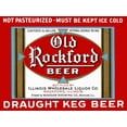 thumbnail image 2 of Vintage Booze Labels 14x12 White Modern Wood Framed Museum Art Print Titled - Old Rockford Beer, 2 of 4