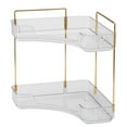 thumbnail image 2 of Fairnull 2-Tier Corner Bathroom Storage Shelf High Stability Strong Load-bearing Perfume Tray Makeup Storage Rack Home Supplies, 2 of 11