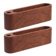 thumbnail image 1 of tarjeteros de madera de haya con soporte para bolígrafo, organizador de tarjetas de visita de madera, caja de presentación para postales de escritorio de oficina, 1 of 6