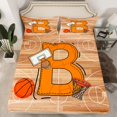 thumbnail image 2 of Homewish Initial B Letter Queen Sheet Sets for Teen, Basketball Sports Lover Flat Sheet, Cartoon Ball Player Queen Fitted Sheet, Ultra Soft Bedroom Decor, 4-Piece, 2 of 7