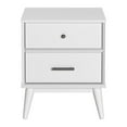 thumbnail image 5 of Camaflexi Mid Century 2 Drawer Night Stand Solid Wood, White, 5 of 8