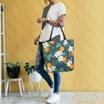 thumbnail image 4 of FORMRS Womens Canvas Tote Bag with Zipper Inner Pocket Shoulder Handbag, Orange Fruit, 4 of 7