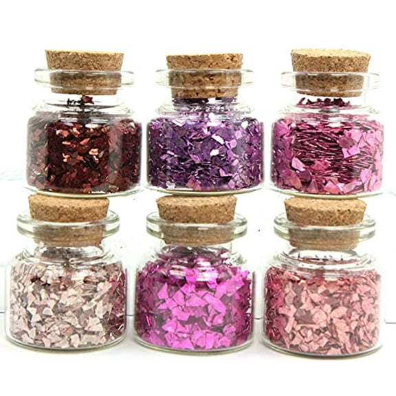 Meyer Imports Different Color Blended German Glass Glitter Sets Pink and Rose Set of Glitters Popular Different Grit Sizes