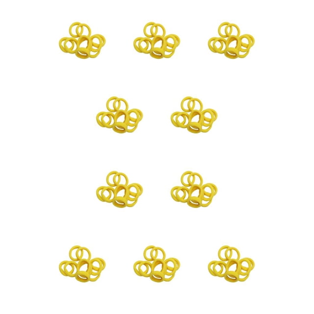 Minnieouse Anillo para el pelo de 20 piezas, sin costuras, de alta elasticidad, elástico, estilo pijo, cuerda ajustable para el pelo, Bobbles, Amarillo 10piezas