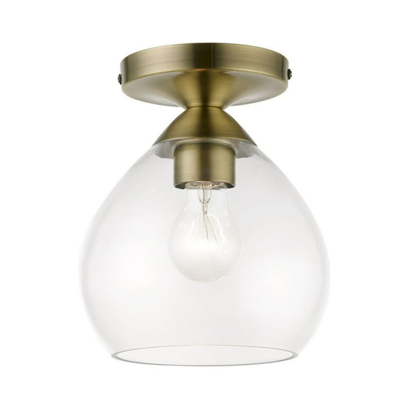 Livex Lighting - Catania - 1 Light Semi-Flush Mount In Transitional Style-8.25