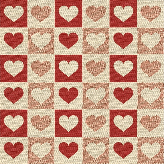 Ahgly Company Indoor Square Patterned Grapefruit Red Area Rugs, 4' Square