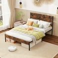 thumbnail image 6 of Costway Full Size Bed Frame with Wooden Headboard Under-Bed Storage No Box Spring Needed, 6 of 11