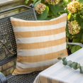 thumbnail image 3 of Throw Pillow Covers, Burnt Orange Striped 16x16 Pillow Covers for Couch/Sofa/Bed, Farmhouse Vintage Stripes Decorative Square Linen Cushion Pillowcase for Home Decor, 3 of 9