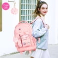thumbnail image 3 of Mochila con ruedas gxtvo, 3 unidades, para niñas y mujeres, con fiambrera, color rosa, 3 of 6
