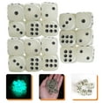 thumbnail image 3 of 18pcs Glow In The Dark Dice 6 Sided Dice Acrylic Board Game Math Teaching Dice, 3 of 7