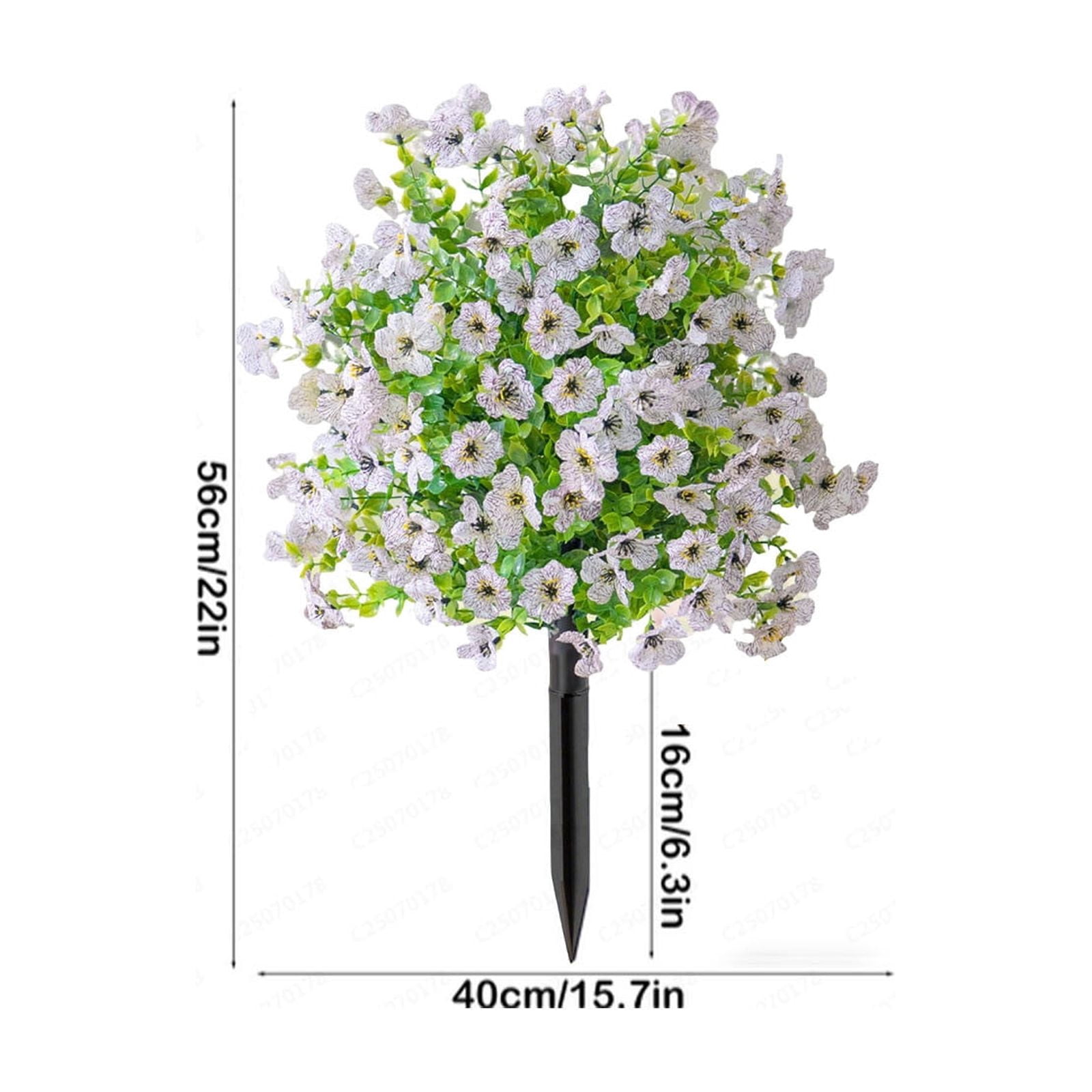 Roiihwy Artificial Flowers with Spikes for Outdoor, Faux Greenery Shrubs, Realistic Fake Bushes Plants for Garden, Yard, Front Porch, Patio Decor