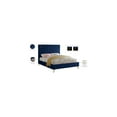 thumbnail image 2 of Meridian Furniture Jasmine Contemporary Velvet King Bed in Navy, 2 of 9