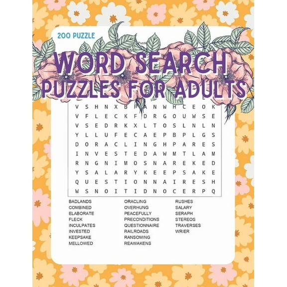 Word Search Puzzles for Adults: 200 Puzzles (Paperback)