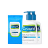 Cetaphil Gentle Skin Cleanser - 2ct/16oz Each with Bonus 10ct Cleaning Cloths