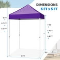 thumbnail image 4 of COOS BAY 5 Ft. W x 5 Ft. D Steel Outdoor Portable Canopy Tent, 4 of 9