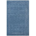 thumbnail image 2 of Rugsotic Carpets Hand Knotted Wool Area Rug 3'x5' Blue Contemporary Rectangle Indoor Rug for Living Room, Bedroom Antimicrobial L00530, 2 of 2