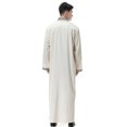 thumbnail image 3 of Hombres Islámicos Sauditas Musulmanes Túnica Larga Dubai Árabe Thobe Kaftan Ropa, 3 of 4