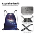 thumbnail image 5 of Drawstring Backpack - Planets Stars And Galaxies Splash Proof Small Drawstring Gym Bag for Women Men, Cinch Sports String Bag Backpack for Travel Swimming Beach, 5 of 8