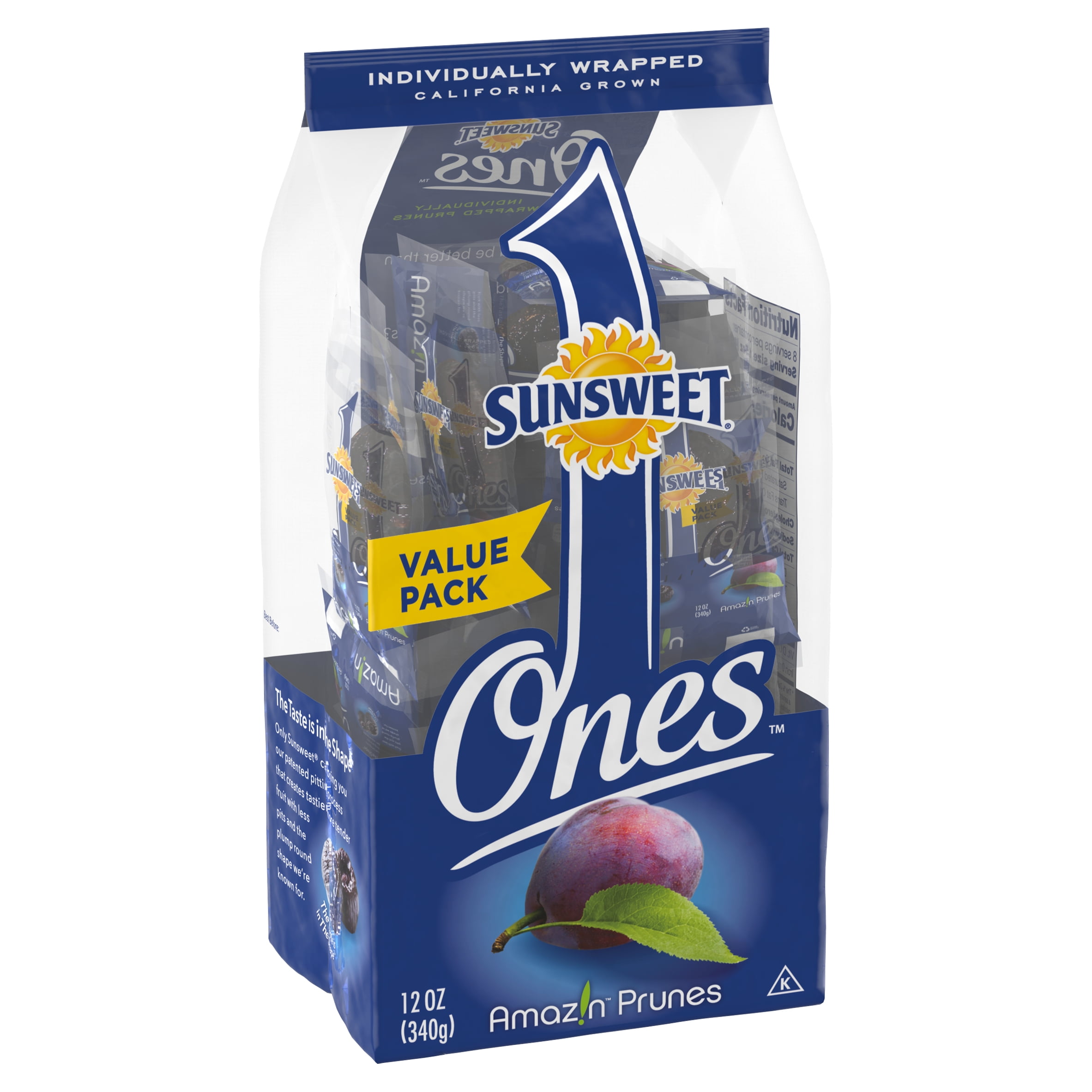 Sunsweet Ones Amazin Prunes, Value Pack, 12 Oz