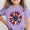 04 Purple, variant on Freshbabe Children's Independence Day Flag Print Short-Sleeve Crew Neck T-Shirt, Summer Breathable Cotton, Casual and Versatile