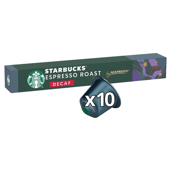 Starbucks by Nespresso Decaf Espresso Roast Coffee Pods x10 57g Imported from Britain