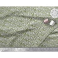 thumbnail image 3 of Soimoi Moss Georgette Fabric Leaves & Floral Block Print Fabric by Yard 42 Inch Wide, 3 of 3