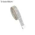 thumbnail image 3 of CSChome Self-adhesive Ribbon Self-adhesive Faux Crystal Rhinestones Needlework Hot Fix Chain Sticker Ribbon DIY Gift Wrapping Package Party Decoration, 3 of 7