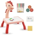 thumbnail image 1 of Table de Projecteur de Dessin pour Enfants, Jouet Projecteur de Traçage et de Dessin, Bureau Intelligent pour Enfants, Machine de Peinture de Projection Éducative Rouge, 1 of 9