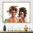 thumbnail image 2 of Designart 'Portrait of African American Couple' Modern Framed Canvas Wall Art Print, 2 of 5
