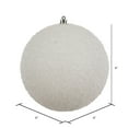 thumbnail image 5 of Vickerman 6" White Beaded Ball Ornament, 4 per Bag, 5 of 5