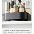 thumbnail image 4 of Yamazaki Home Rotating Storage Tray, Black, ABS Plastic, Supports 8.8 pounds, No Assembly, 4 of 8