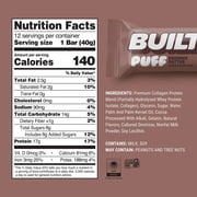 BUILT Bar Puff Protein Snack Bars, 17g Protein, Brownie Batter, Gluten Free - 12 Pack