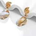 thumbnail image 4 of Lerpwige Elegant Conch Shell Dangle Earrings Hypoallergenically Zinc Alloy Accessories For Sensitive Skin Lightweight Jewelry, 4 of 7